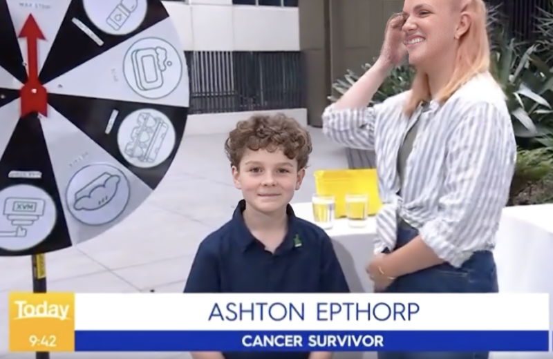 Ashton spreads the word for CEO Dare to Cure – Children’s Cancer Institute